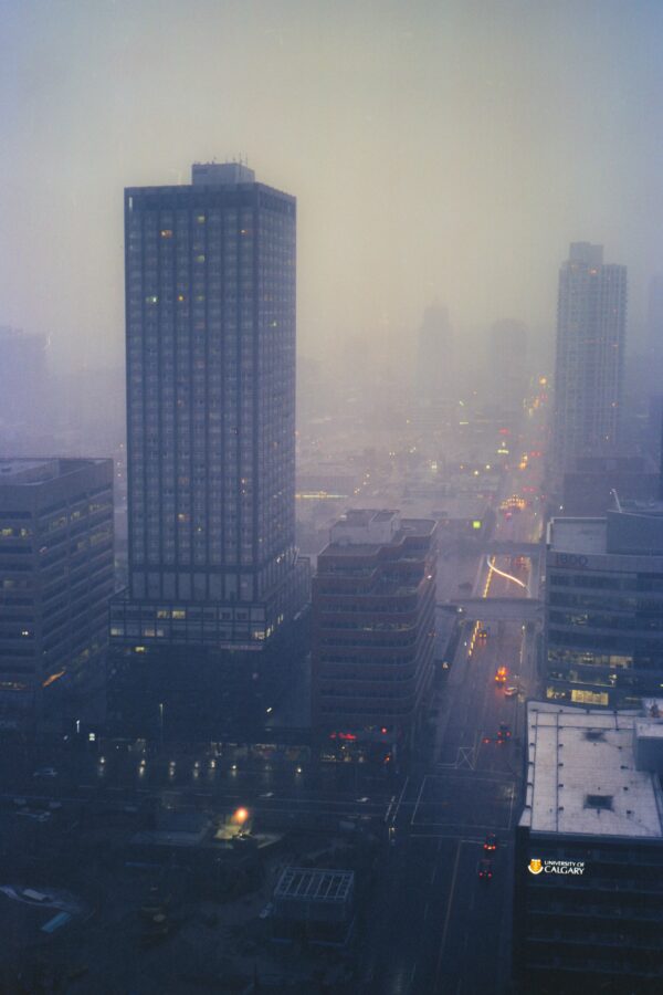 Canada city view fog